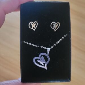 🌹Buy 1 Get 1 Free🌹Stainless Steel  Heart Jewelry Set
